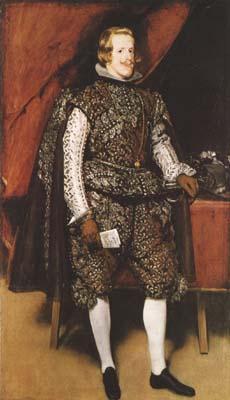 Diego Velazquez Portrait of Philip IV of Spain in Brown and Silver (mk08) oil painting image